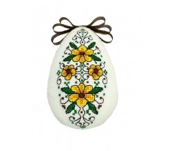 Писанка вишита Квіти велика (в асортименті)