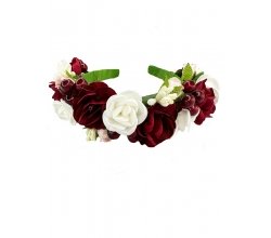 Obręcz „Double row” czerwonе kwiaty z kaliną