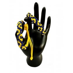 Браслет плетений синьо-жовтий Вишиванка