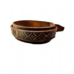 Браслет шкіряний ремінець Вишиванка