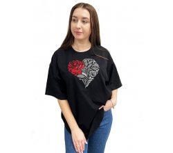 Футболка Premium якості з машинною вишивкою black-454