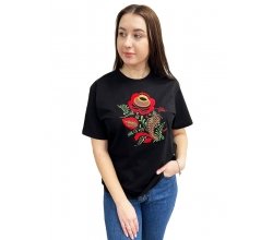 Футболка Premium якості з машинною вишивкою black-455