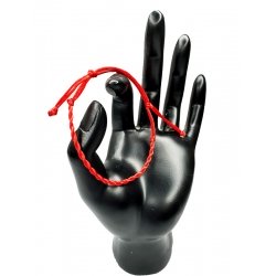 Браслет-оберіг на руку Червона Нитка  (плетений, закручений)