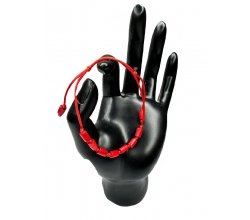  Charm bracelet braided with 7 beads