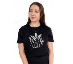 Футболка Premium якості з машинною вишивкою black-458