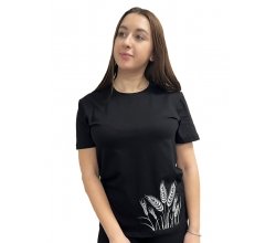 Футболка Premium якості з машинною вишивкою black-460