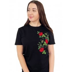 Футболка Premium якості з машинною вишивкою black-461