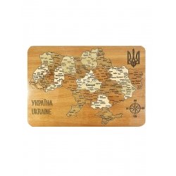 Дерев'яна карта України (пазл)
