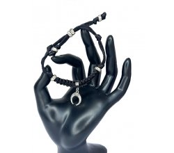 Браслет плетений чорний Лунниця