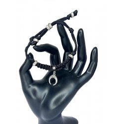 Браслет плетений чорний Лунниця