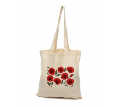 Shopper bag red poppies