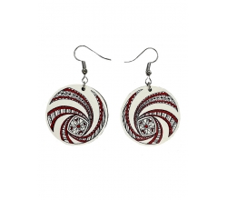 Сережки дерев'яні №21