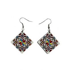 Сережки дерев'яні №6