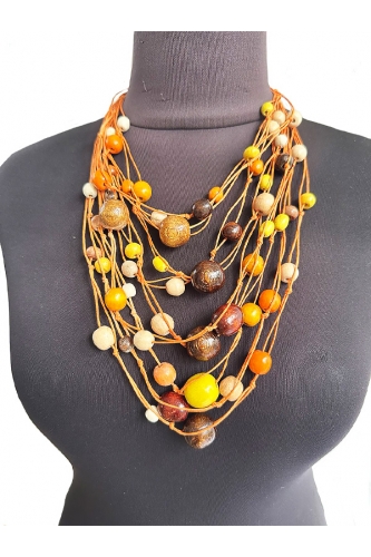 Намисто дерев'яне Осіння казка