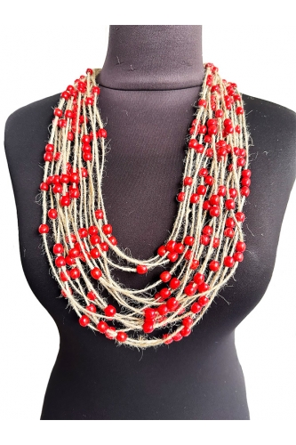 Намисто дерев'яне Червоне сяйво