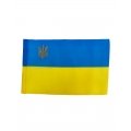 Прапорець України з тризубом (без палички) РОЗПРОДАЖ 19*12 см