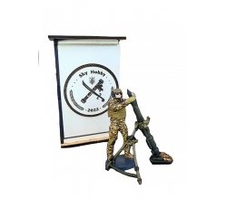 Металева міні фігурка колекційна Мінометник