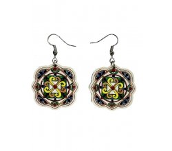 Сережки дерев'яні №10