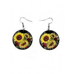 Сережки дерев'яні №11