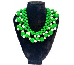  Green and white Constellation necklace