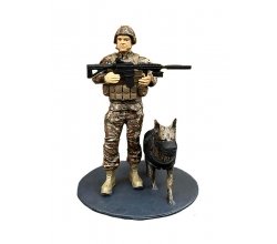 Металева міні фігурка колекційна Кінолог ЗСУ