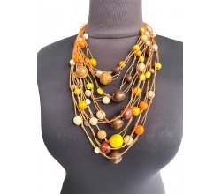 Намисто дерев'яне Осіння казка