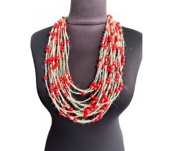 Намисто дерев'яне Червоне сяйво