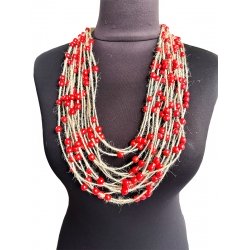 Намисто дерев'яне Червоне сяйво