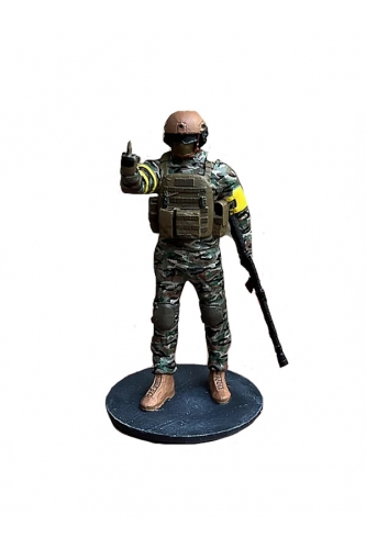 Металева міні фігурка колекційна Військовий з факом