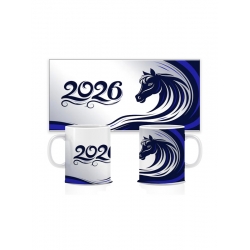 Керамічна новорічна чашка 2026 №4