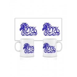 Керамічна новорічна чашка 2026 №5