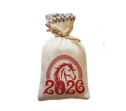 Магніт-мішечок з написом №10 (символ року 2026)