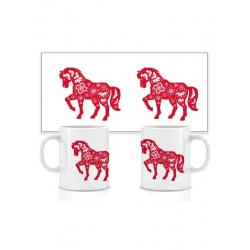 Керамічна новорічна чашка 2026 №13