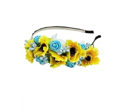 Обруч Квітковий сад, синьо-жовтий
