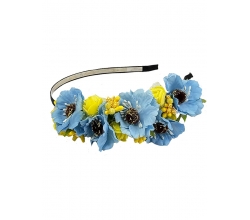 Обруч Квітковий сад, синьо-жовті маки