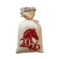 Магніт-мішечок з написом №4 (символ року 2026)