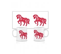 Керамічна новорічна чашка 2026 №13