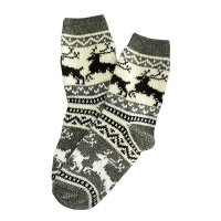 Шерстяні шкарпетки з оленями (жіночі)