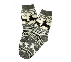 Шерстяні шкарпетки з оленями (жіночі)