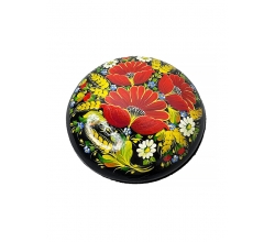 Шкатулка розписна кругла велика 17 см