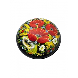 Шкатулка розписна кругла велика 17 см