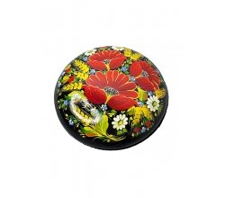 Шкатулка розписна кругла велика 17 см