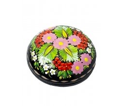 Шкатулка розписна еліпсна 13 см
