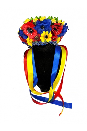 Вінок Квіти зі стрічками маки