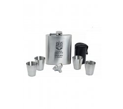  Zestaw Srebrna kolba + cztery kieliszki + konewka 200 ml „Chwała Bohaterom Ukrainy Chwała”