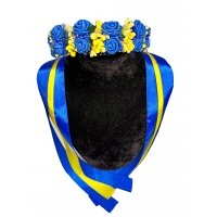 Обруч Троянда мала синій 2 ряди