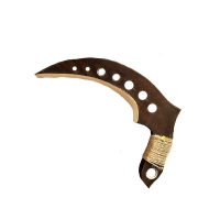 Knife with burlap karambit (larger) dark