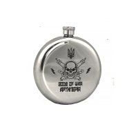 Фляга нержавіюча з гравіюванням кругла "Артилерія" 220 мл
