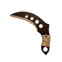 Ніж з мішковиною карамбіт (менший) темний