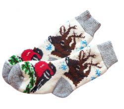 Шкарпетки з вовни жіночі Лісові звірі